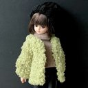 ボアコート. リカちゃんブライスの洋服(着せ替え服)