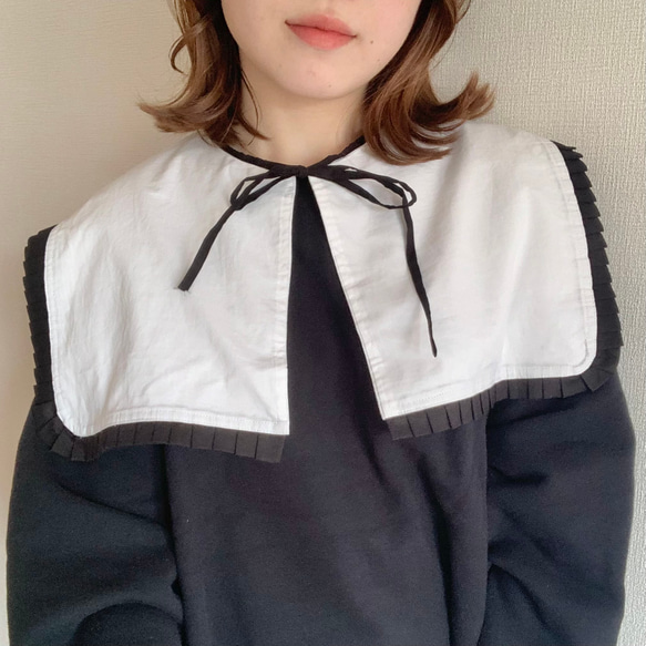 【訳あり一点物】PLEATS FRILL COLLAR 007-4