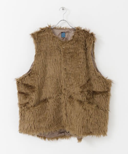 curly　fleece biggest vest