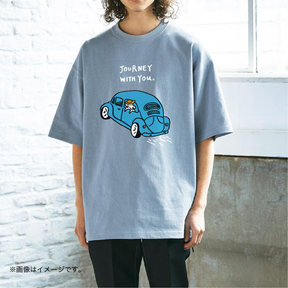 厚みのあるBIGシルエットTシャツ「JOURNEY WITH YOU」 /送料無料