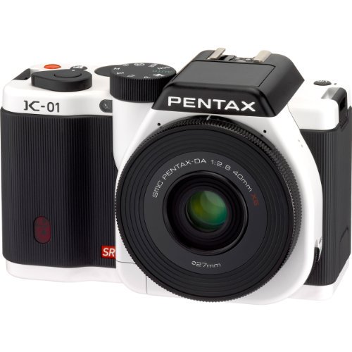 PENTAX ミラーレス一眼カメラ K-01レンズキット ホワイト/ブラック K-01LK WH/BK 【!中古品!】