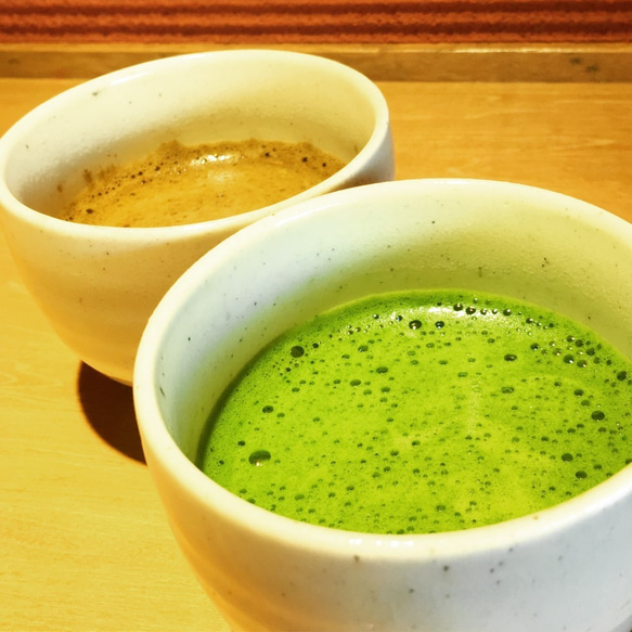 お茶屋の「泡立つラテ」土山抹茶＆土山ほうじ茶　スプーンでくるくる混ぜるだけでおうちカフェ　送料無料（クリックポスト）