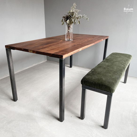 ＼送料無料／[Dining Table (IR_LG_J)]無垢材ダイニングテーブル サイズ選択 アイアン家具-28-