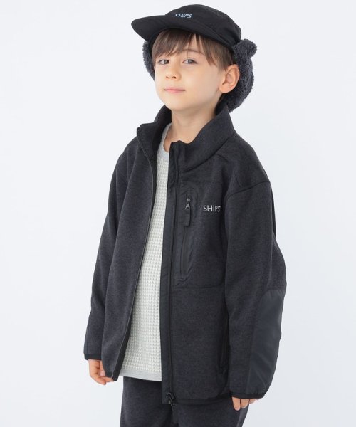 SHIPS KIDS:100～140cm / ニット フリース トラック ジャケット