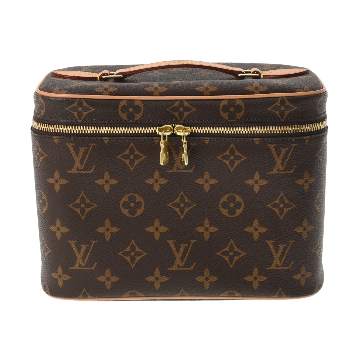 LOUIS VUITTON ルイヴィトン モノグラム ニースBB バニティバッグ ブラウン M42265 ユニセックス モノグラムキャンバス ハンドバッグ 新同 中古 