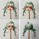 オビツ11ウィッグ モヘア手編みカツラドール