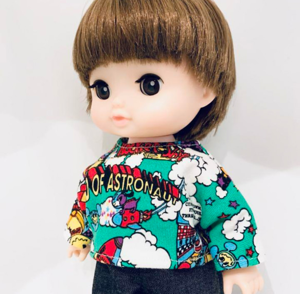 ホルン あおくん 長袖 Tシャツ ロゴ 服 26cm ドール レミン ソラン