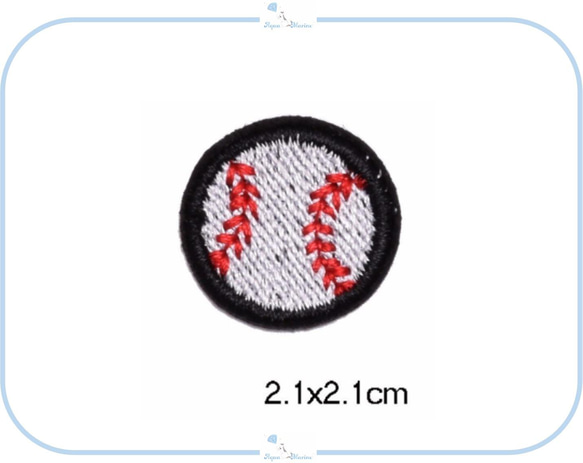 ES38 アップリケ 刺繍 ベースボール 野球 baseball 部活 スポーツ ハンドメイド 材料 リメイク 素材