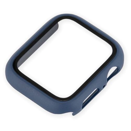 ナカバヤシ SMWC-AW441NB Apple Watch SE用 液晶保護ガラス+ケース 44mmネイビー