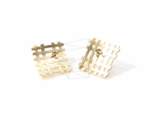 ERG-425-MG【2個入り】 フェンスピアス,Fence Earring Post/19mm x 20mm