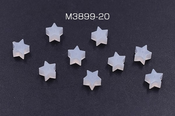 M3899-20 60個 ピアスキャッチ 星型 5×5mm クリア 3×【20ヶ】