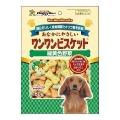 ドギーマン おなかにやさしいワンワンビスケット 緑黄色野菜 160g