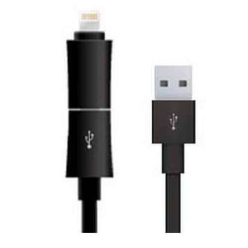 ラディウス Lightning to Micro USB 変換アダプタケーブル 1m ブラック AL-ACF92KK