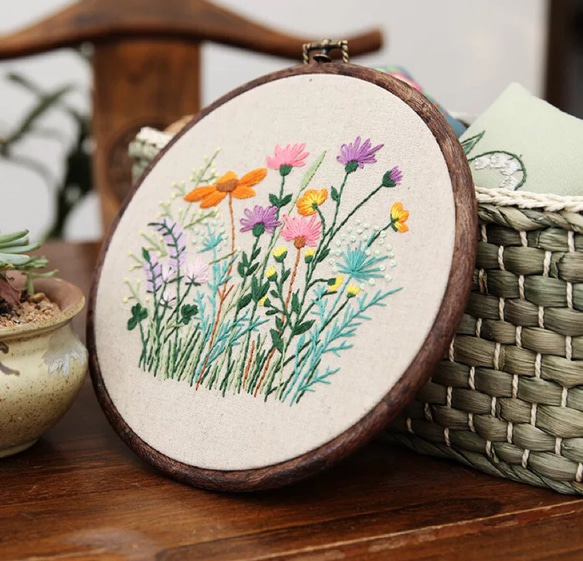 26花模様　花柄刺繍キット　お花シリーズ　刺繍セット刺繍作成キット　刺繍作成セット