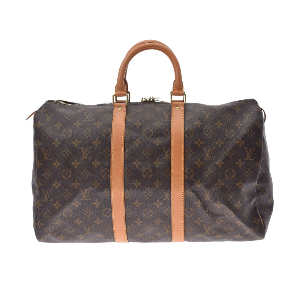 LOUIS VUITTON ルイヴィトン モノグラム キーポル45 ブラウン M41428 ユニセックス モノグラムキャンバス ボストンバッグ ABランク 中古 