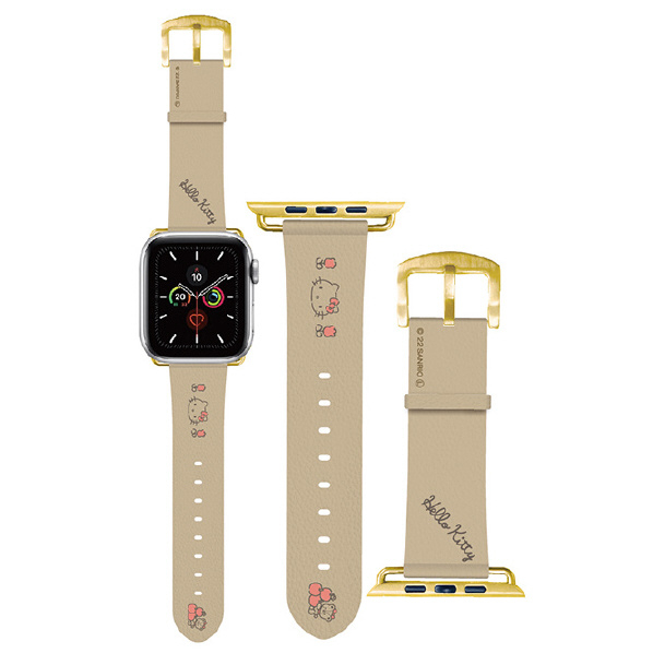 グルマンディーズ Apple Watch 45/44/42mm対応レザーバンド サンリオキャラクターズ ハローキティ SANG-231KT