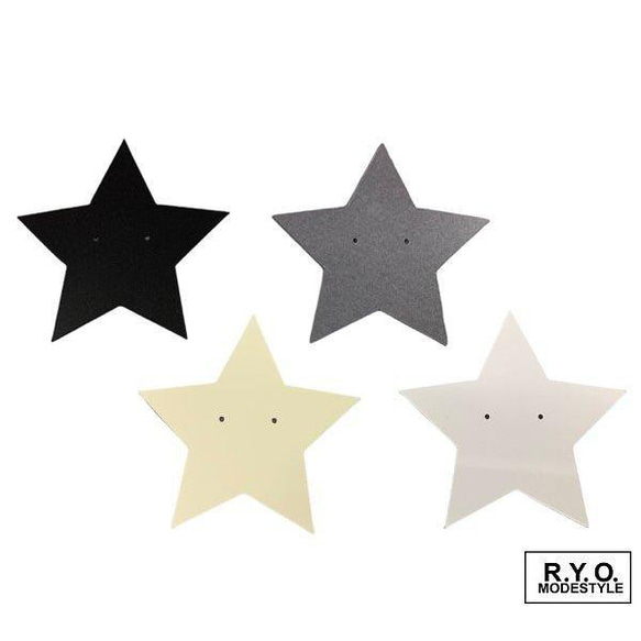 ピアス台紙 スター L LOGO入れ無料 国産 100枚 4color