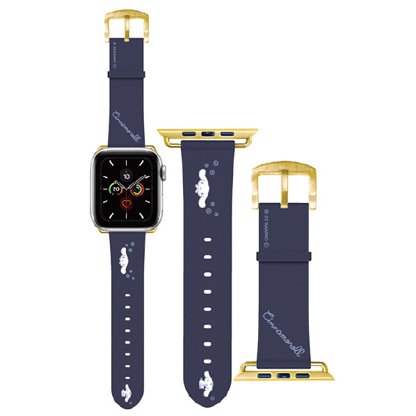 グルマンディーズ Apple Watch 45/44/42mm対応レザーバンド サンリオキャラクターズ シナモロール SANG-231CN