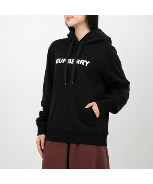 バーバリー パーカー スウェットシャツ フーディー ブラック レディース BURBERRY 8054386 A1189