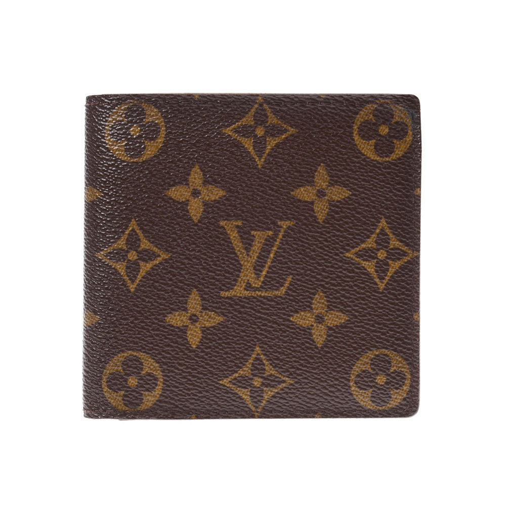 LOUIS VUITTON ルイヴィトンポルトフォイユ・マルコ  14145 ブラウン ユニセックス モノグラムキャンバス 二つ折り財布 M61675  中古