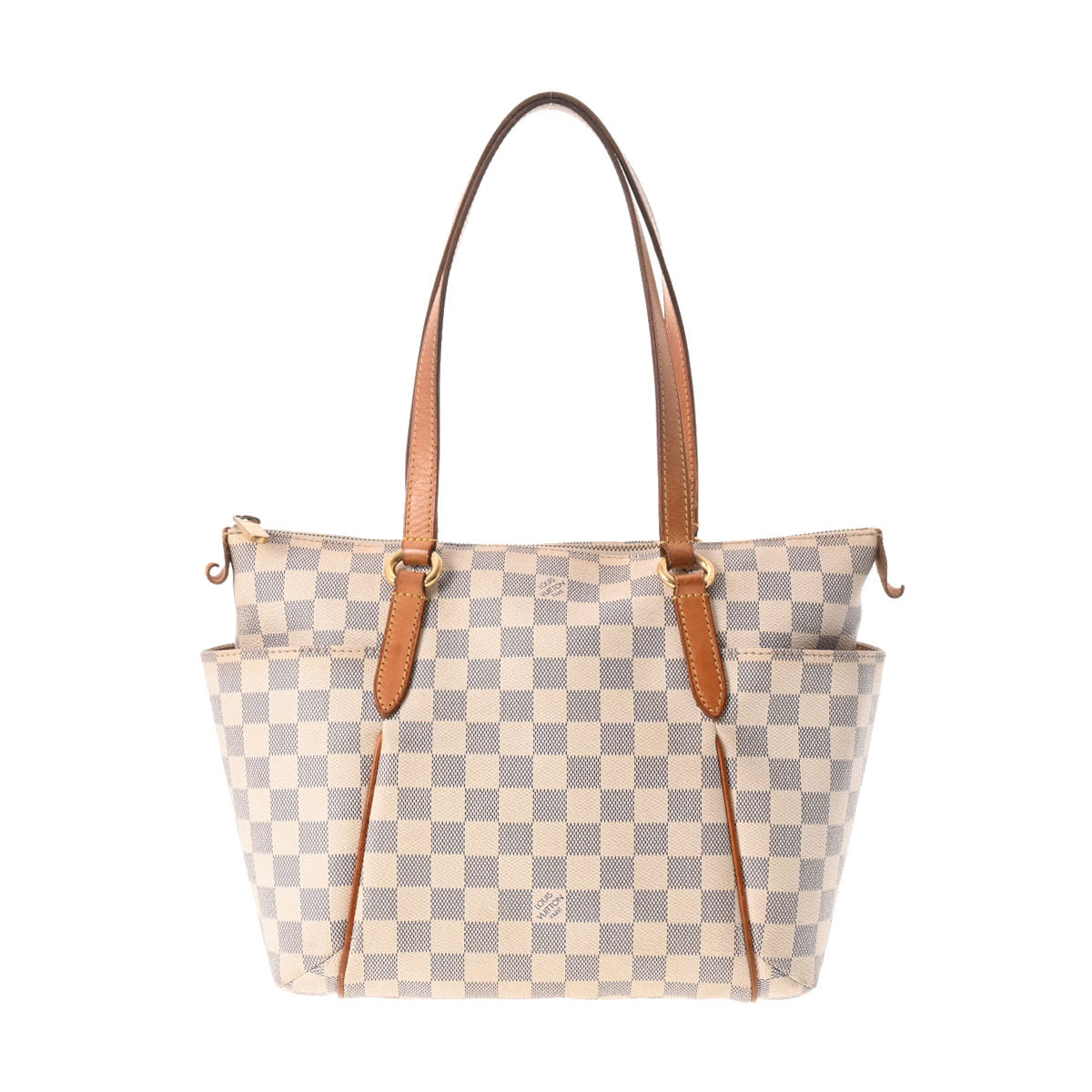 【新年の贈り物】LOUIS VUITTON ルイヴィトン ダミエ アズール トータリー PM ホワイト N51261 レディース ダミエアズールキャンバス トートバッグ Bランク 中古 _画像1