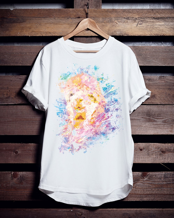 アニマルTシャツ「Alpaca Pastel」