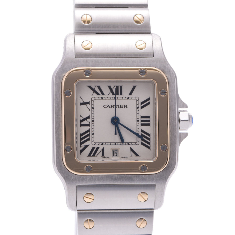 CARTIER カルティエ サントス ガルベLM W20011C4 ボーイズ SS/YG 腕時計 クオーツ 白文字盤 Aランク 中古 