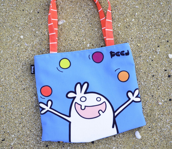 Day at the beach Double Sided Designed Canvas Shoulder Bag