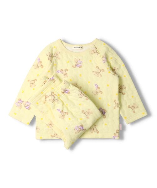 【子供服】 Kids Foret (キッズフォーレ) くま柄キルトパジャマ 90cm～140cm B51703