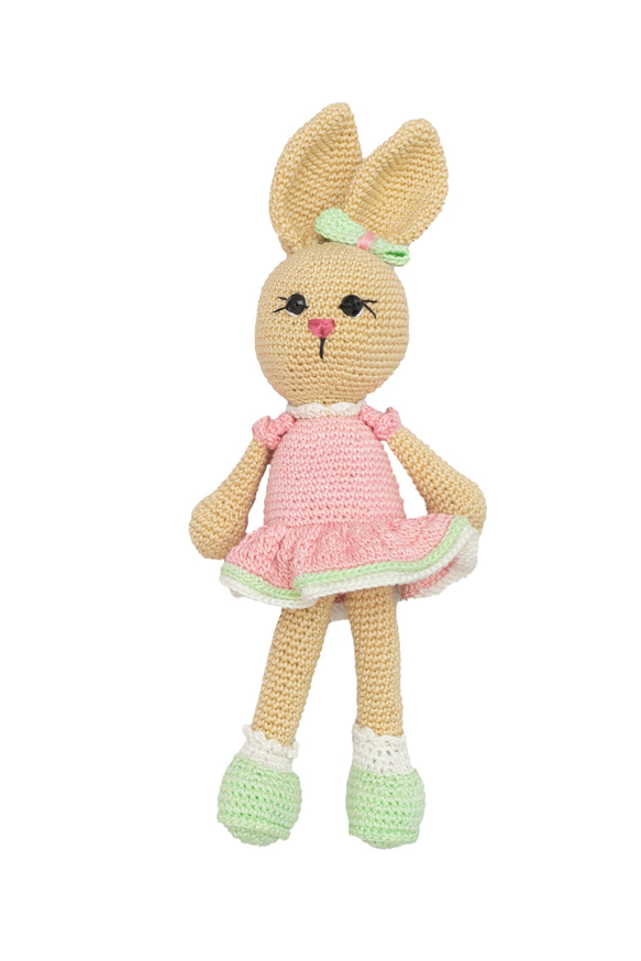 Amigurumi Bunny, Cuddle Toy, 25.4 cm X 10.16cm