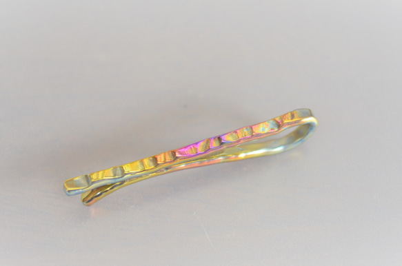 titanium tie bar・純チタンネクタイピン・ピンク・ゴールド・受注生産