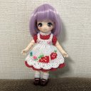 オビツ11服イチゴエプロン、ワンピース