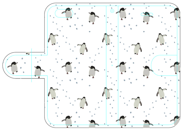 新品送料無料 iPhoneケース 手帳型 ペンギン5