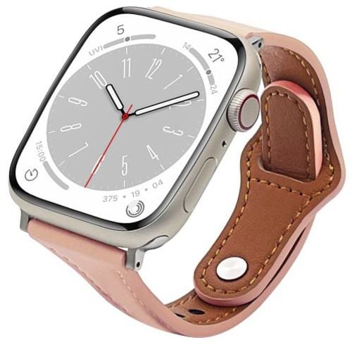 ラスタバナナ RBAWSL7471PK Apple Watch用バンド Series 8/7/6/5/4/3/SE 第2世代/SE 41mm/40mm/38mm ソフトレザー ピンク