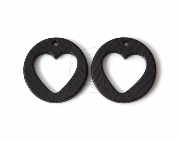 BSC-149-G【4個入り】ハートウッドビーズ,heart Wooden Beads /30mm x 30mm