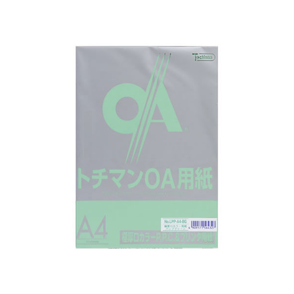 SAKAEテクニカルペーパー 極厚口カラーPPC A4 バンブーグリーン 5冊 F137323-LPP-A4-BG