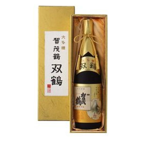 賀茂鶴酒造 賀茂鶴 大吟醸 双鶴 化粧箱入り 1.8L x1 4932236106101 1本（直送品）