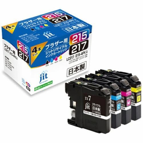 ジット JITB2172154P ブラザー brother：LC217／215-4PK（4色パック）対応（大容量） ジット リサイクルインク カートリッジ