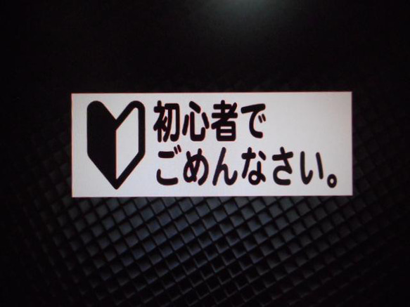 初心者用　注意喚起　カッティングステッカー　３