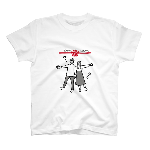 【couple】記念日に着たい似顔絵ペアTシャツ