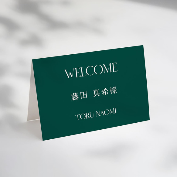 席札 Chic ForestGreen 結婚式用