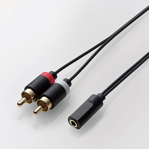 エレコム DH-MFWR03 AUDIO変換ケーブル(3.5φ-RCA×2) 0.3m