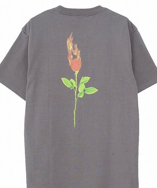 トップス メンズ ロンT 長袖Tシャツ カットソー クルーネック プリント バラ 薔薇 M L XL ホワイト グレー黒 ユニセックス RAZZIS ラズ 春