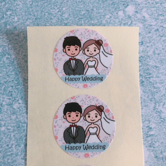 Xiaomi手描きの結婚式のステッカー50