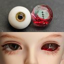 【12mm14mm16mm18mm】 ドールアイ ハンドメイドドール bjd 目 サイズ14/6 オビツ11アイ-4742