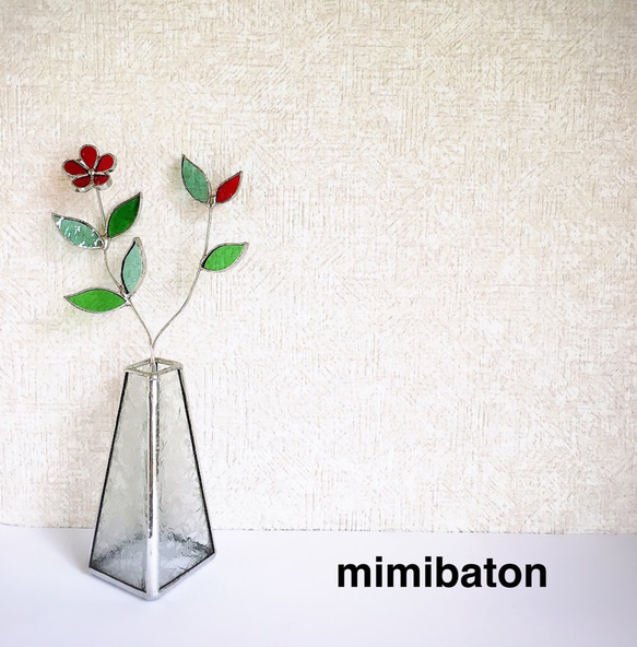 【再販】⚫︎受注製作⚫︎mimibaton＊ステンドグラスフラワー＊