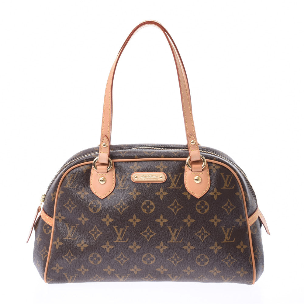 LOUIS VUITTON ルイヴィトン モノグラム モントルグイユPM ブラウン M95565 ユニセックス ハンドバッグ Aランク 中古 