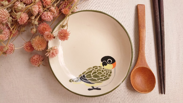 Hey！Bird Friends！Blackhead Keck Painted Plate