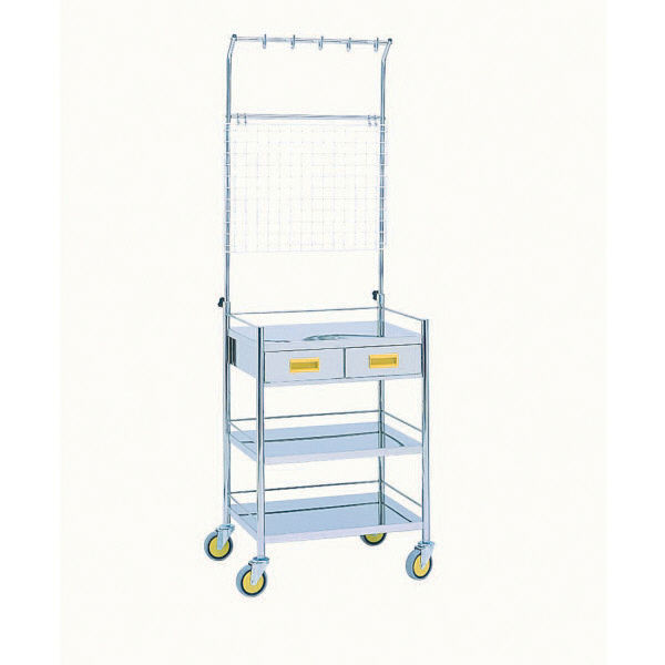 マイスコカラー点滴処置台 引出付三段 松吉医科器械