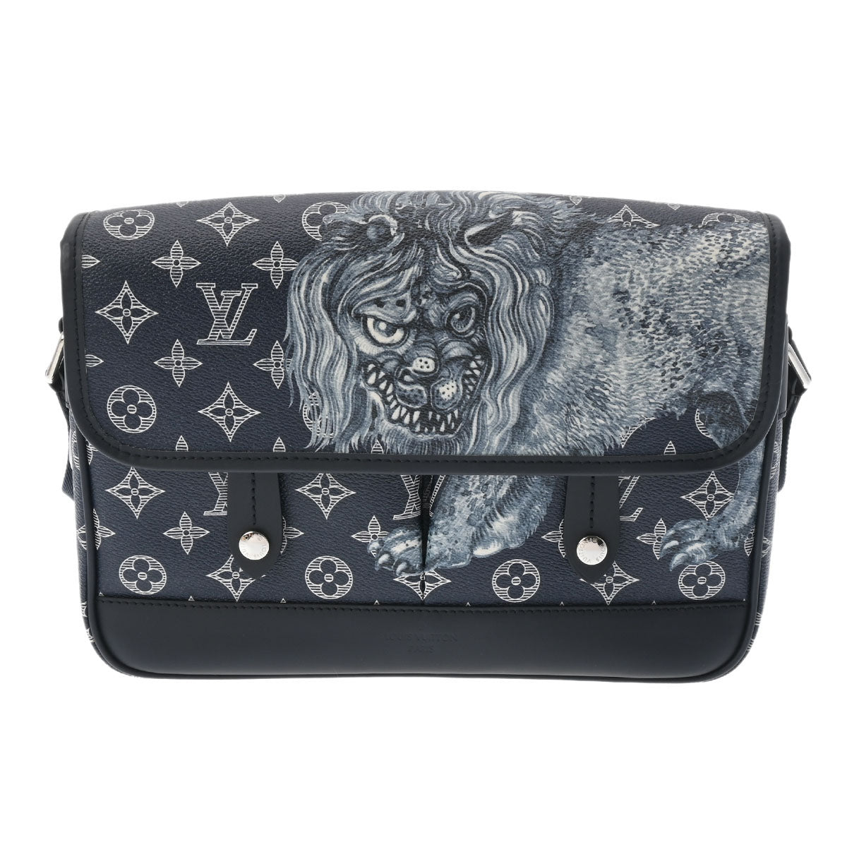 LOUIS VUITTON ルイヴィトン モノグラム メッセンジャー PM チャップマン ネイビー M54248 メンズ モノグラムサバンナキャンバス ショルダーバッグ Aランク 中古 